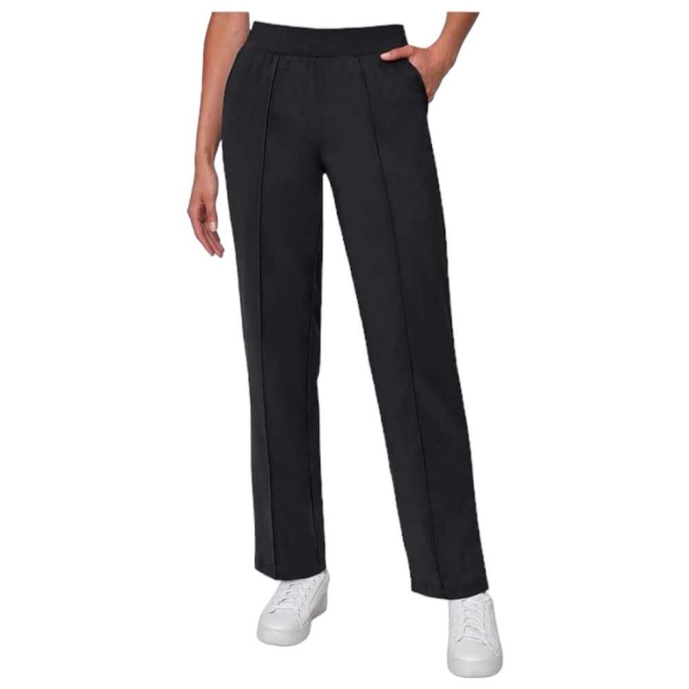 Mondetta Straight Leg black Knit Pant XXL Elastic High Waist Drawstring Pockets